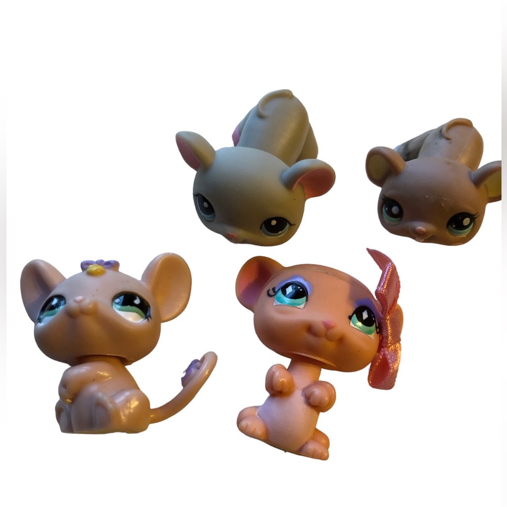 Littlest Pet Shop Lot of 4 Mice
